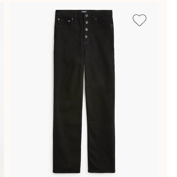 NWT J. Crew Petite Black Stovepipe Straight Jean In Signature Stretch Black 31 - Picture 3 of 11